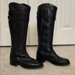 Fabianelli black leather Moto Boots size 38